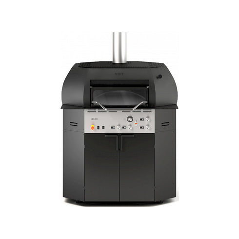 Four à pizza 1 niveau digitale HELIOS 104 - Base de cuisson rotative - 7 pizzas 30cm - Couleur Noir mat